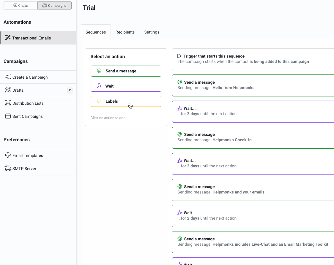 New in Helpmonks: Email Automation